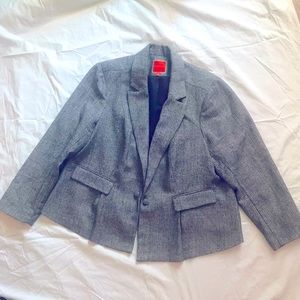 ModCloth Black & Tan Herringbone Blazer 3X